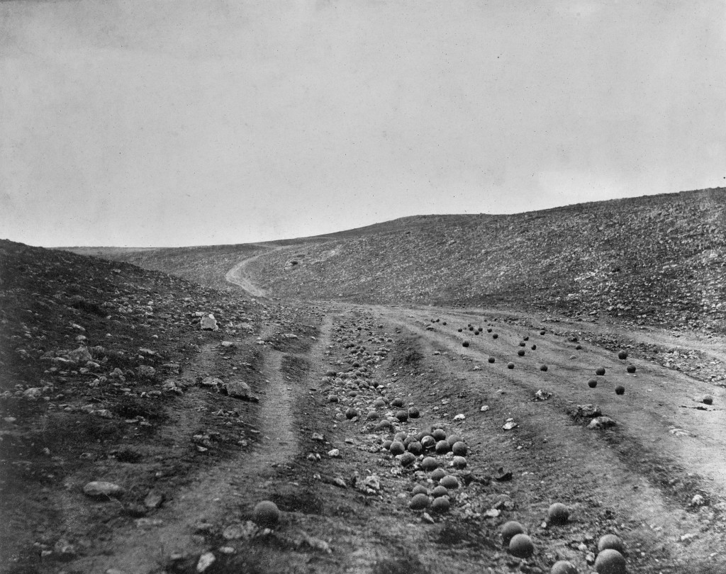 DIGITAL IMAGE COURTESY OF THE GETTY’S OPEN CONTENT PROGRAM "Valley of the Shadow of Death" 1855 photo by Robert Fenton. 