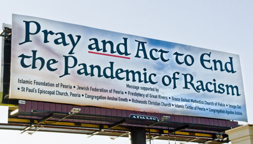 Pandemic of Racism billboard