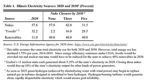 Illinois electricity sources
