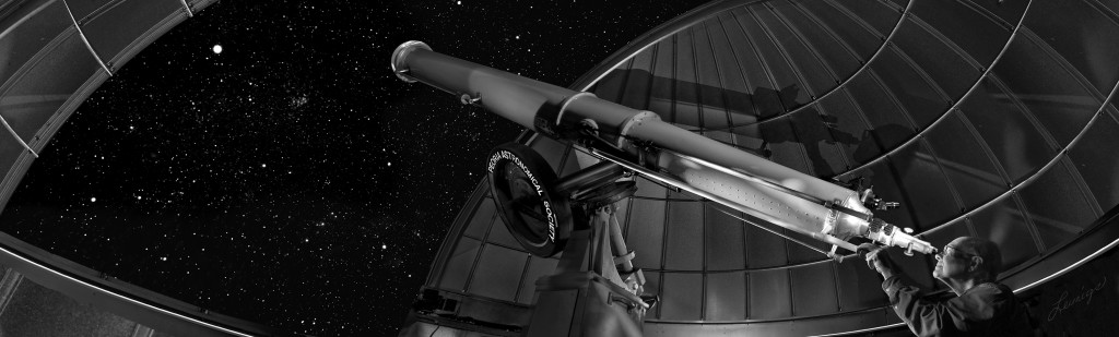 “Look to the Stars” by Doug and Eileen Leunig is a 48-foot art mural on the southwest side of the MAXAM Building, 316 SW Washington. “Look to the Stars” is a light painting photograph that depicts the Northmoor Observatory’s nine-inch refractor telescope. The observatory is free and open to the public Saturday evenings from May through October.