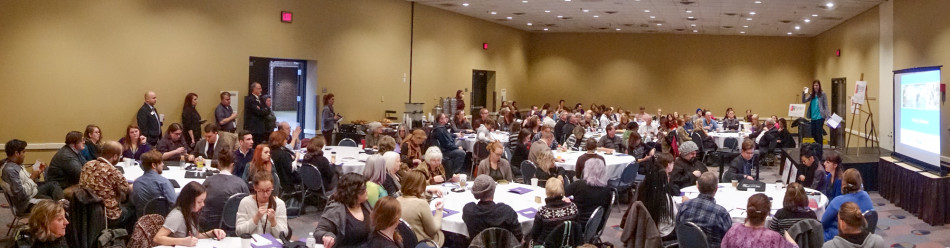 SUPPLIED PHOTO Nearly 150 attendees paid to participate in “The Business of Art,” a seminar offered by ArtsPartners of Central Illinois and Bradley University to enhance artists’ business skills. 