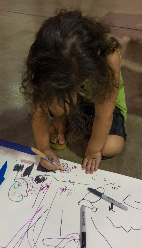 PHOTO BY DOUG AND EILEEN LEUNIG By the time 3-year-old Auria Hunter, shown here at Ignite Peoria, enters first grade, Central Illinois public schools will be offering a 21st century arts program. 